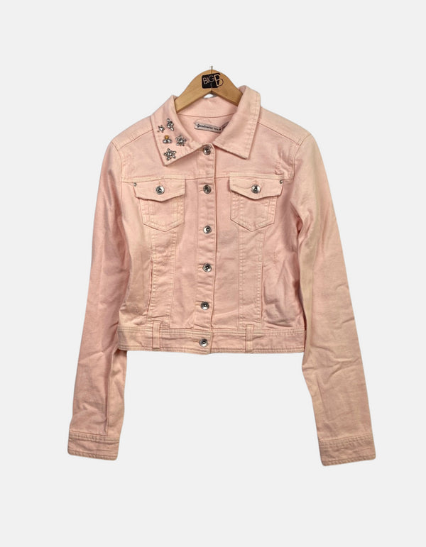 Pink denim jacket Stone FM